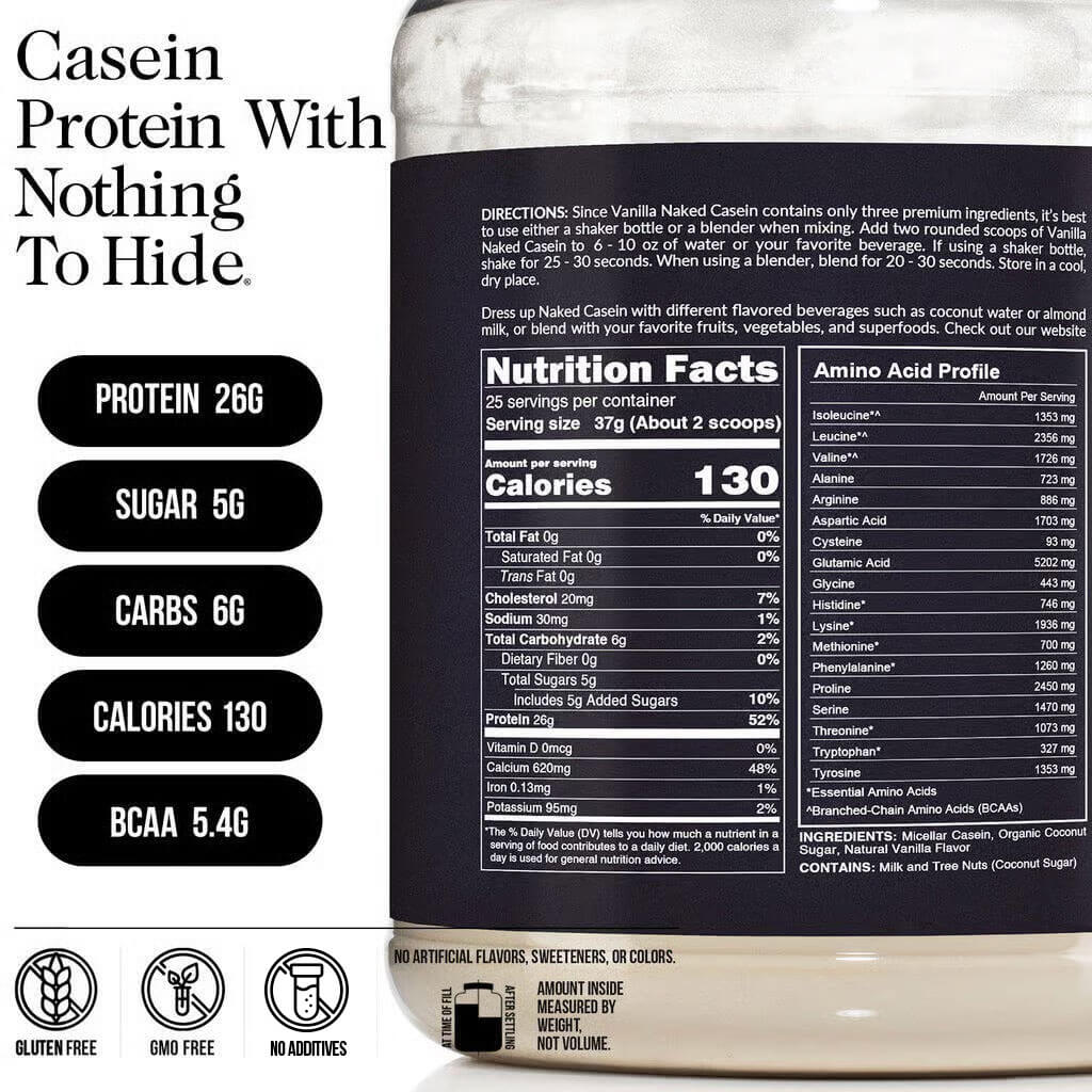 Vanilla Casein Protein Powder - Vanilla