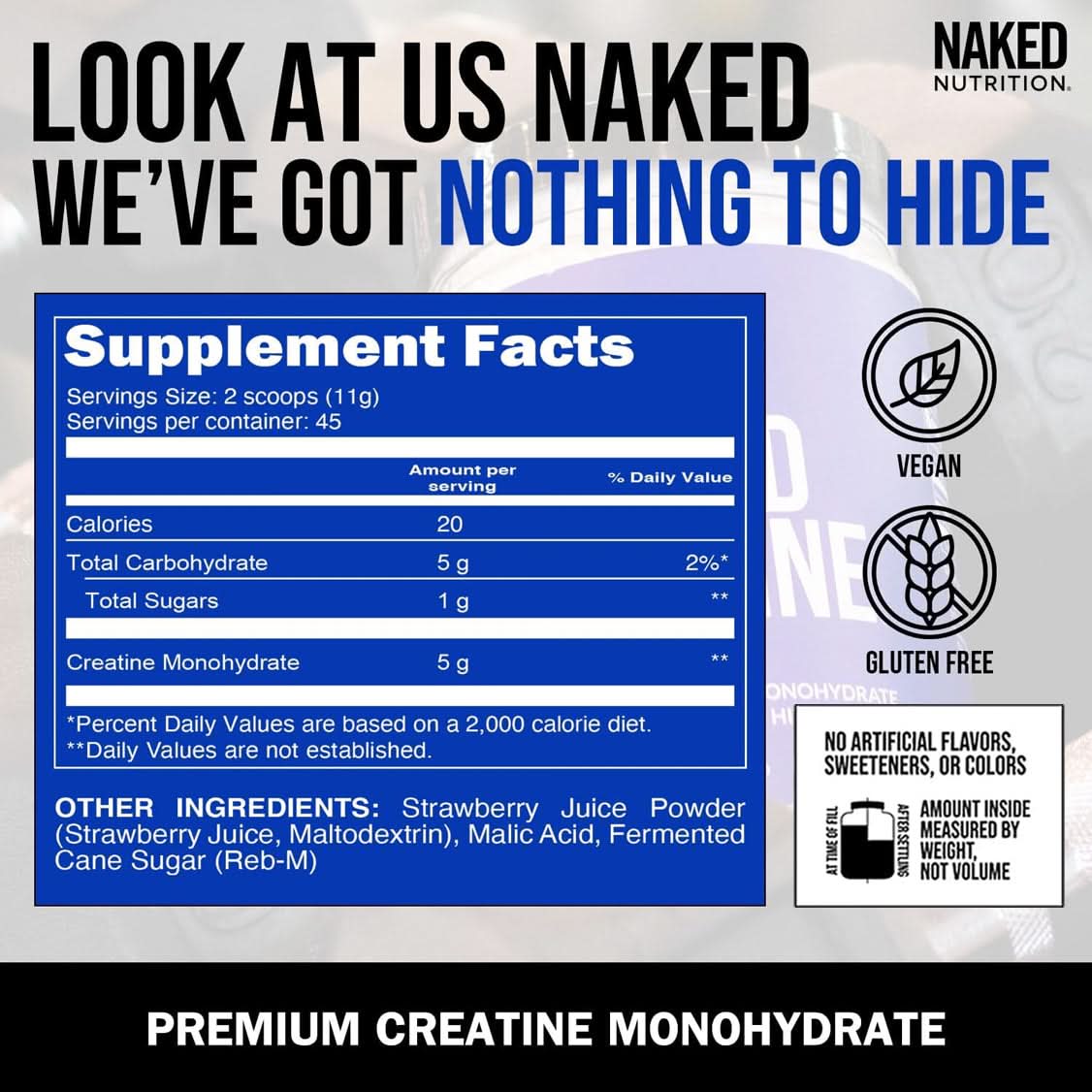 Strawberry Creatine Monohydrate Powder - Strawberry